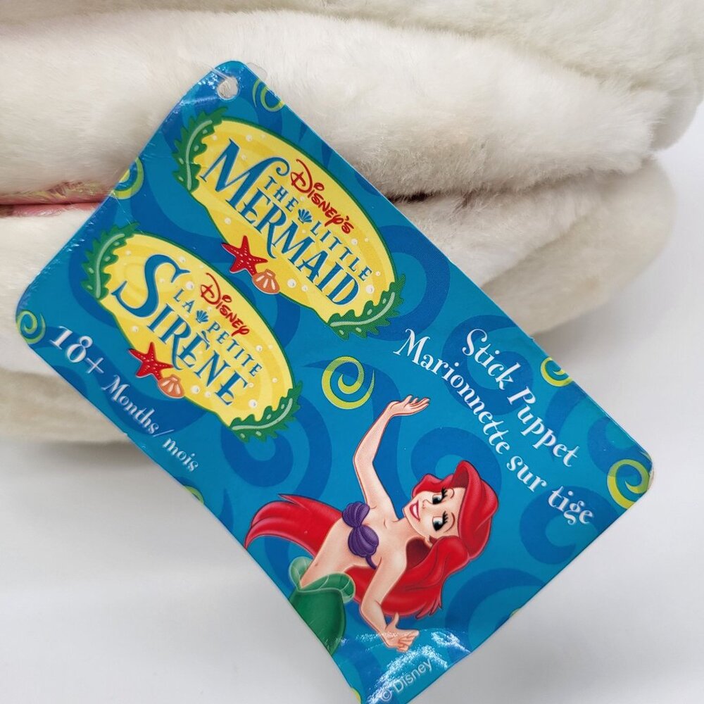 1997 VTG Rare Disney The Little Mermaid Stick Puppet Clamshell Sebastian Ariel - Picture 3 of 12